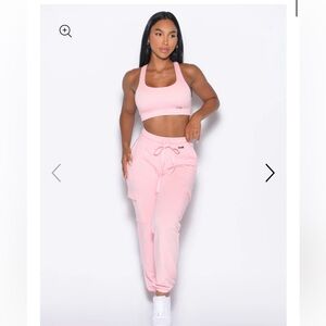 Bombshell Sportswear Pink Cozy Joggers and Bra Set